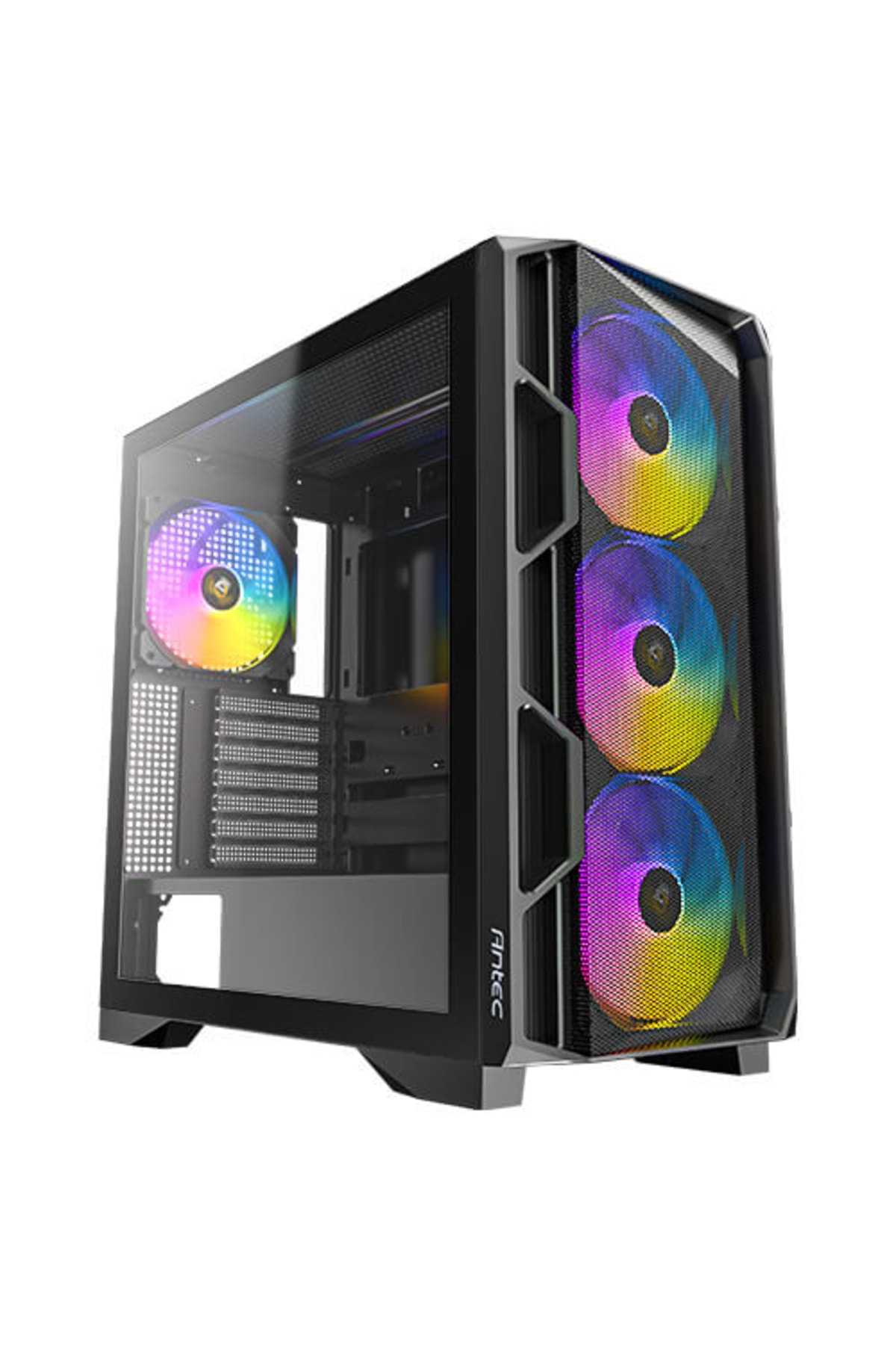 Antec AX1000 ARGB 4x140mm PWM Fanlı Mesh ATX Oyuncu Kasası USB-C 3.2 360mm Destek Siyah