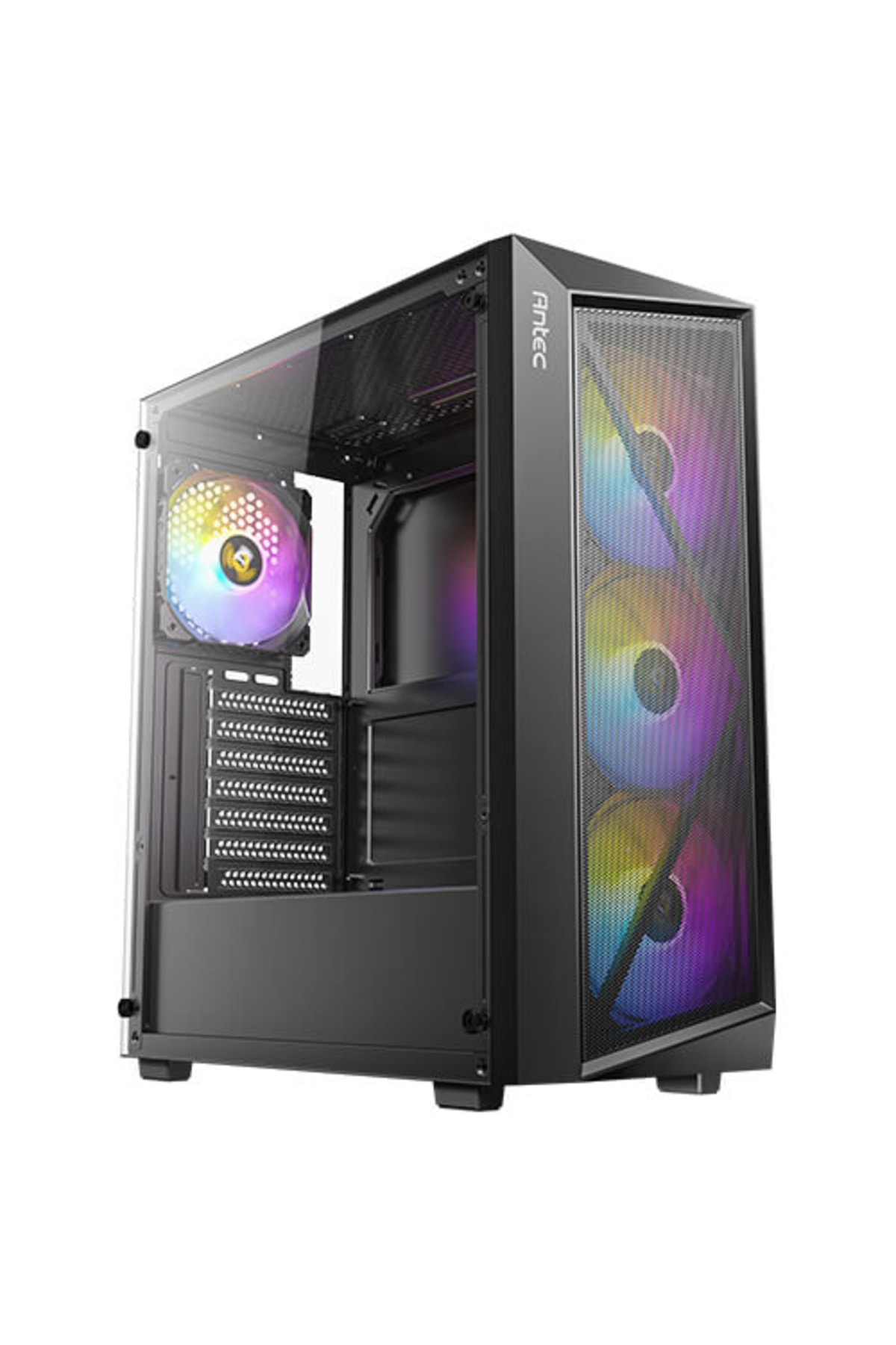 Antec AX67 ARGB 4x120mm Fanlı Mesh ATX Oyuncu Kasası 360mm Destek Siyah