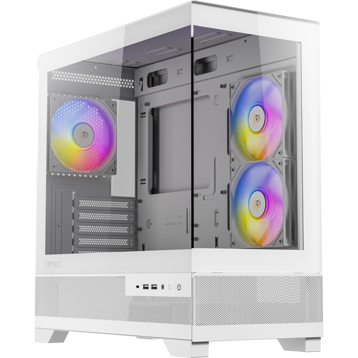 Antec CX500M ARGB Beyaz Micro-ATX Mini-ITX Temperli Camlı Oyuncu Kasası