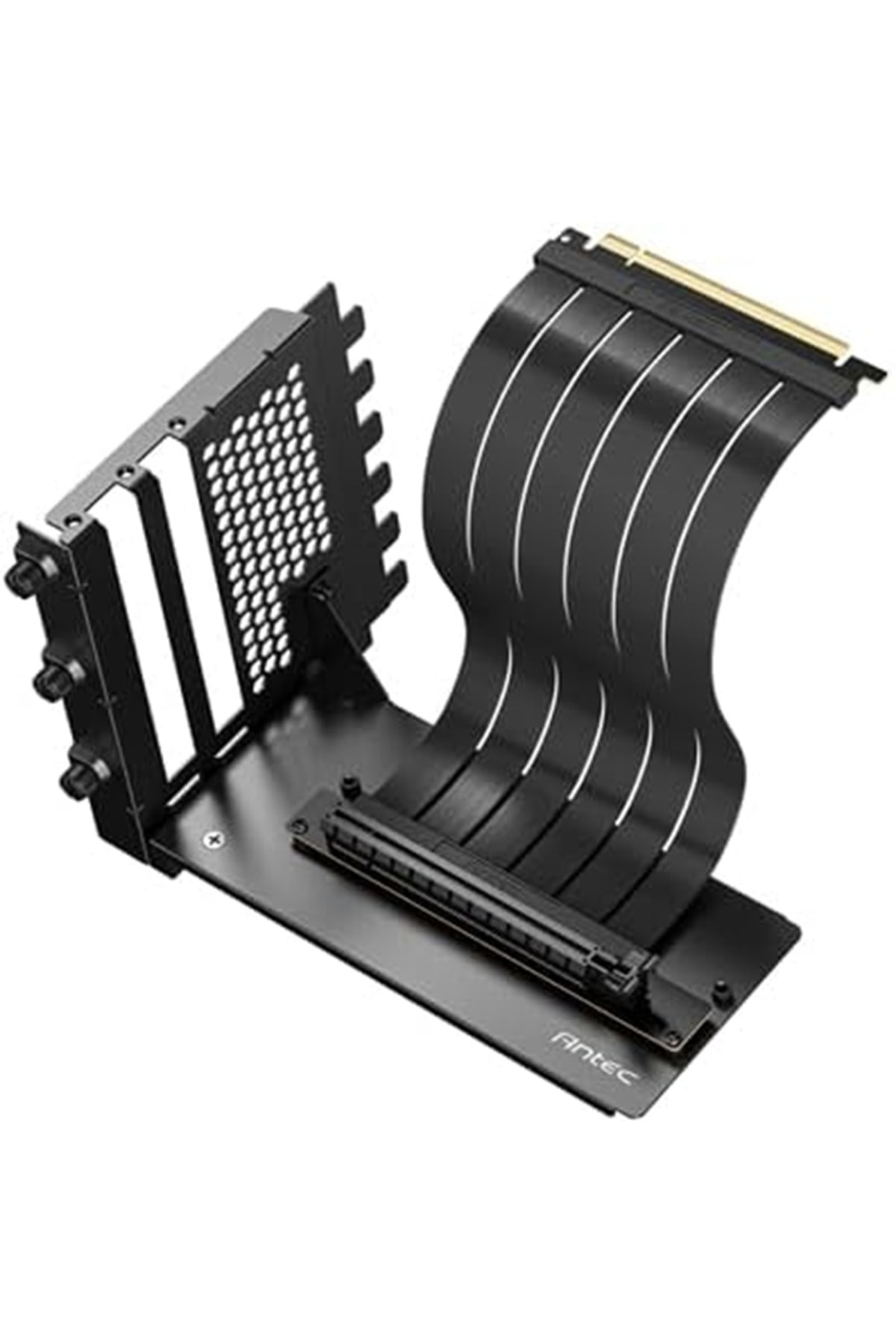 Antec PCIe 5.0 200mm Riser Kablo ve Dikey GPU Braketi RTX 50 Serisi Uyumlu 90° Montaj Kiti Siyah