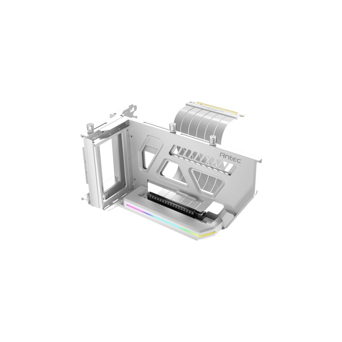 Antec Shift ARGB PCIe 5.0 Dikey GPU Braketi ve Riser Kablo 3 Slot Uyumlu ATX/E-ATX Beyaz