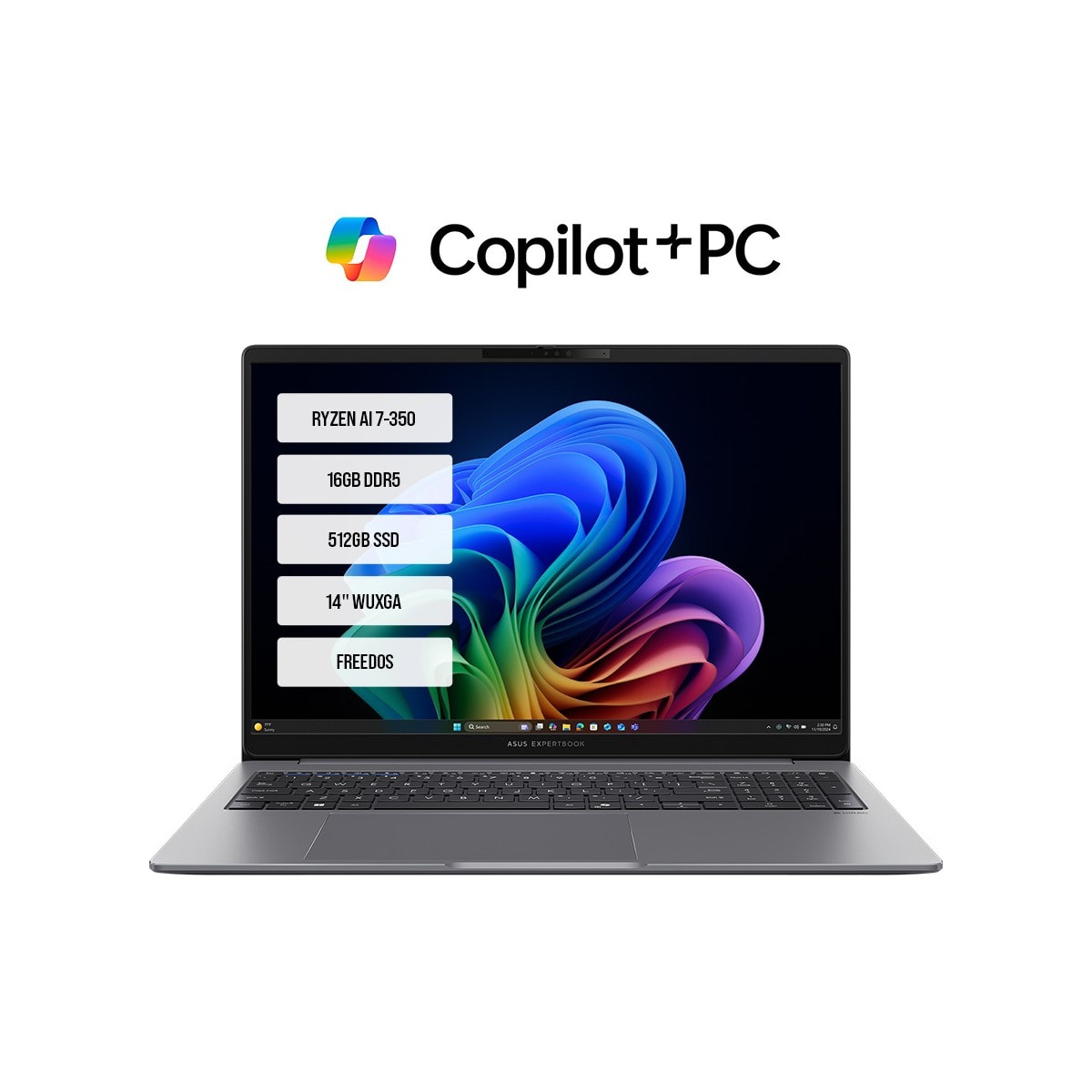 Asus ExpertBook P3 PM3406CKA-LY0056 Ryzen AI 7-350 16GB DDR5 512GB SSD 14'' WUXGA FreeDos
