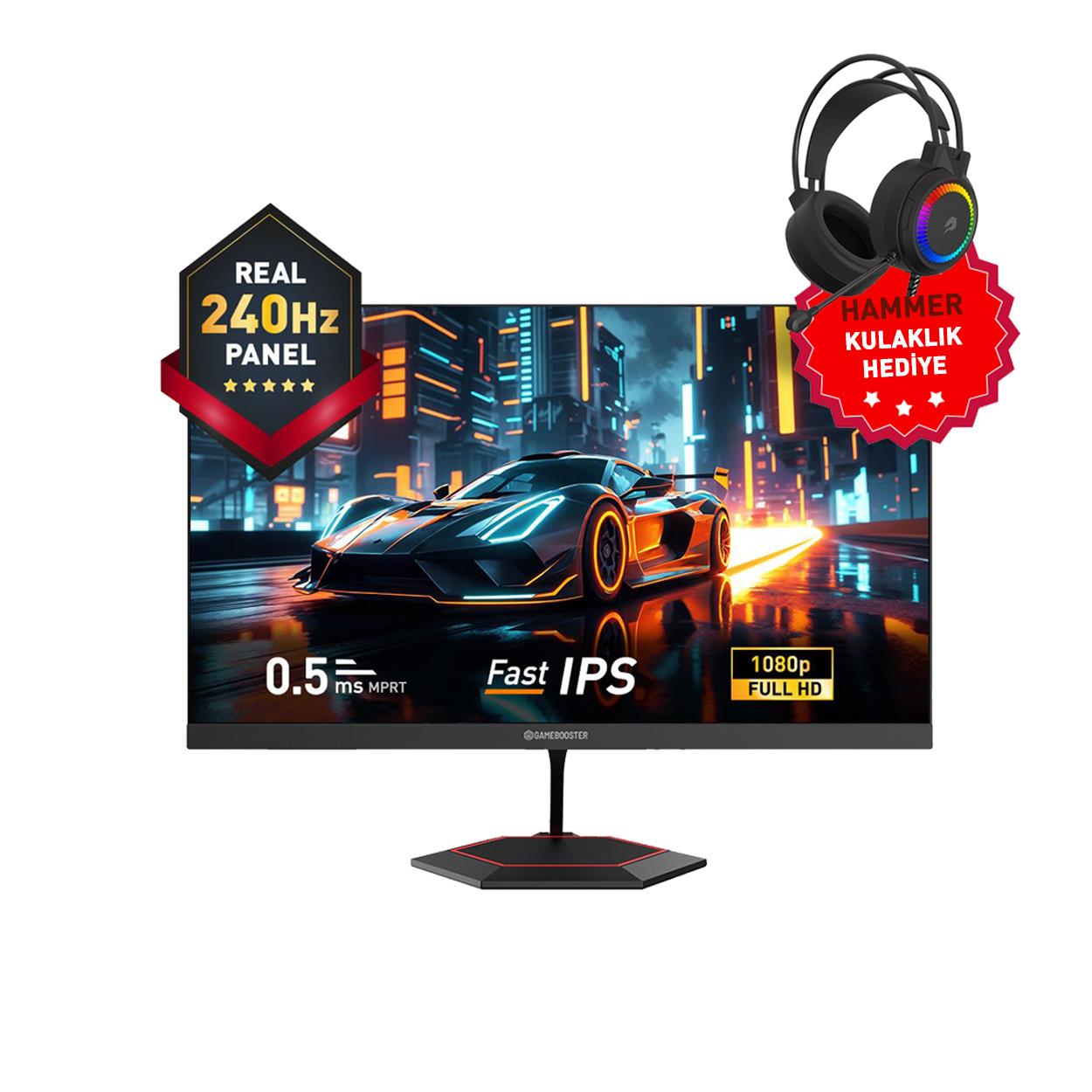 GameBooster 27" GB-27F240FF Monitör + H02B Kulaklık