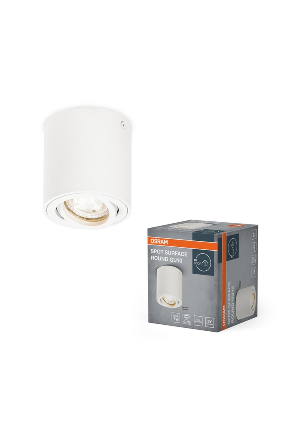 Ledvance Led 2700K IP20 GU10 Duy Beyaz Sıva Üstü Silindir Spot / 4099854446009