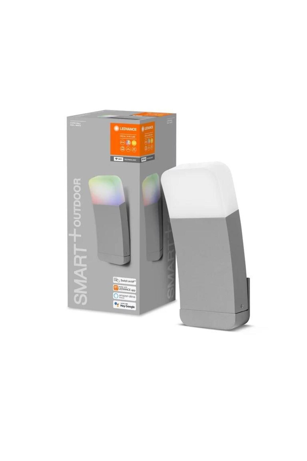 Ledvance Smart Wifi Curve Wall 10W 3000K 550lm IP44 Rgbw Gri-Siyah Dış Kasa Armatür