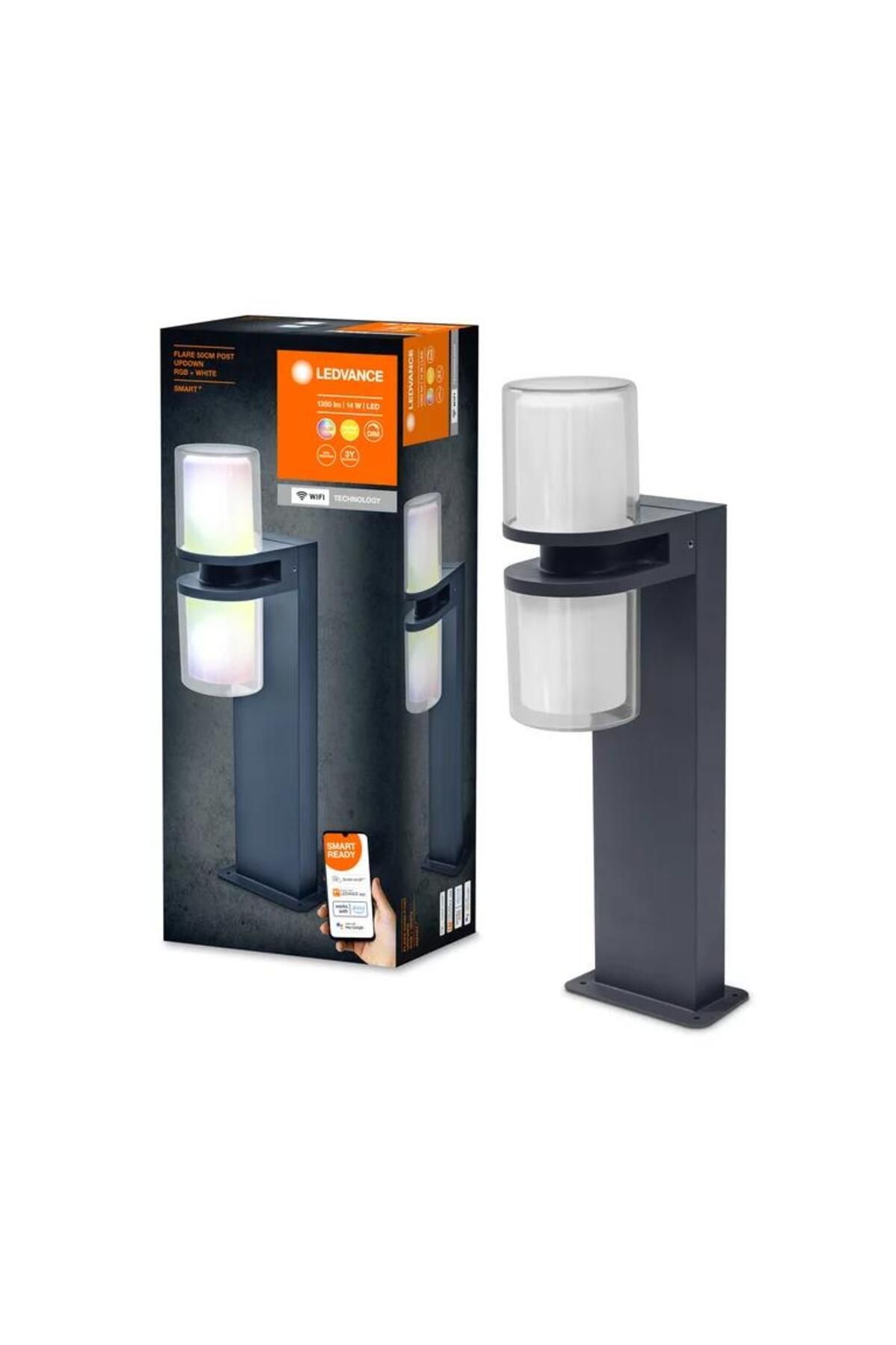 Ledvance Smart Wifi Flare Post UpDown 14W 3000K 1000lm IP44 Rgbw 50cm Dış Mekan Armatür