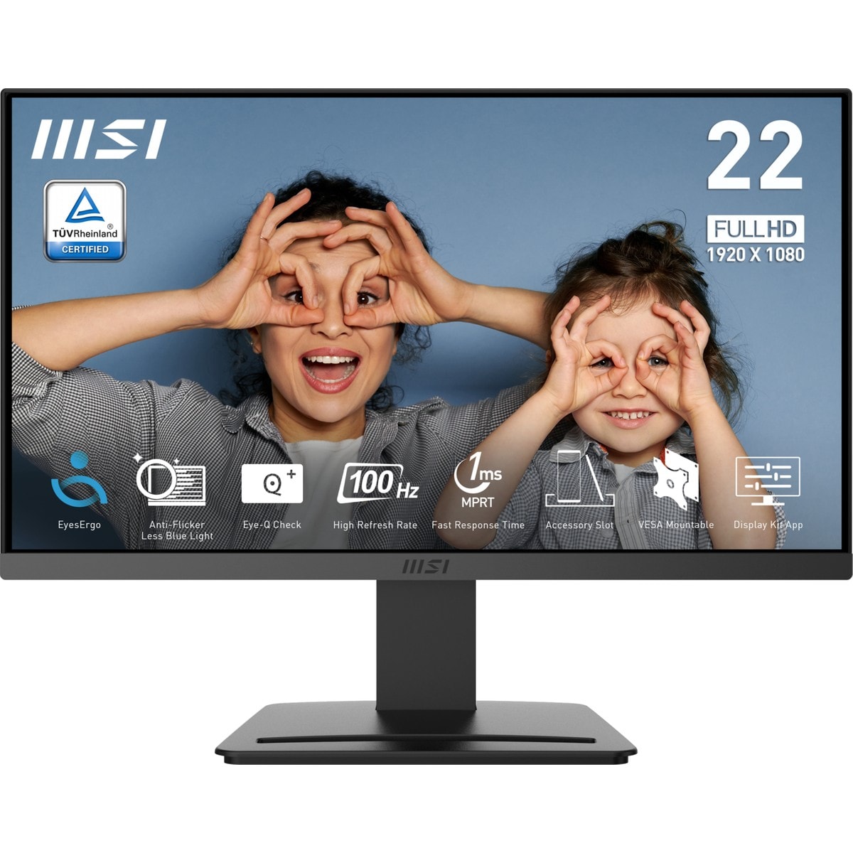 MSI 21.45 PRO MP223 E2 FHD FLAT VA 100HZ 1MS ADAPTIVE-SYNC MONITOR
