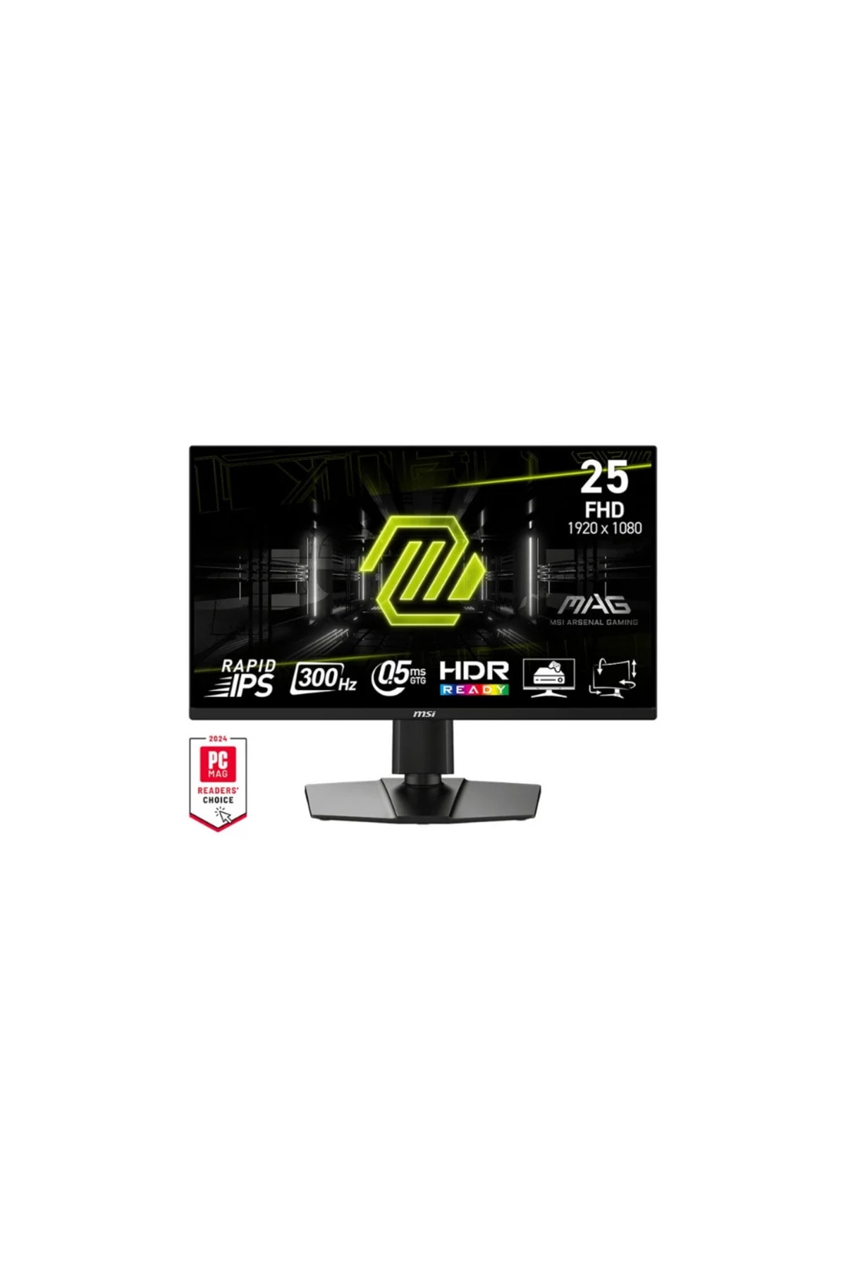 MSI 24.5" MAG 255PXF FLAT RAPID IPS 300HZ 0.5MS GTG FREESYNC PREMIUM PIVOT GAMING MONITOR