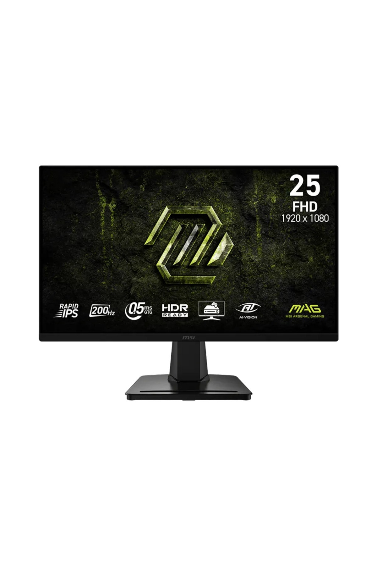 MSI 24.5 MAG 256F E20 1920x1080 FHD FLAT RAPID IPS 200HZ 0.5MS FREESYNC PREMIUM GAMING MONITOR