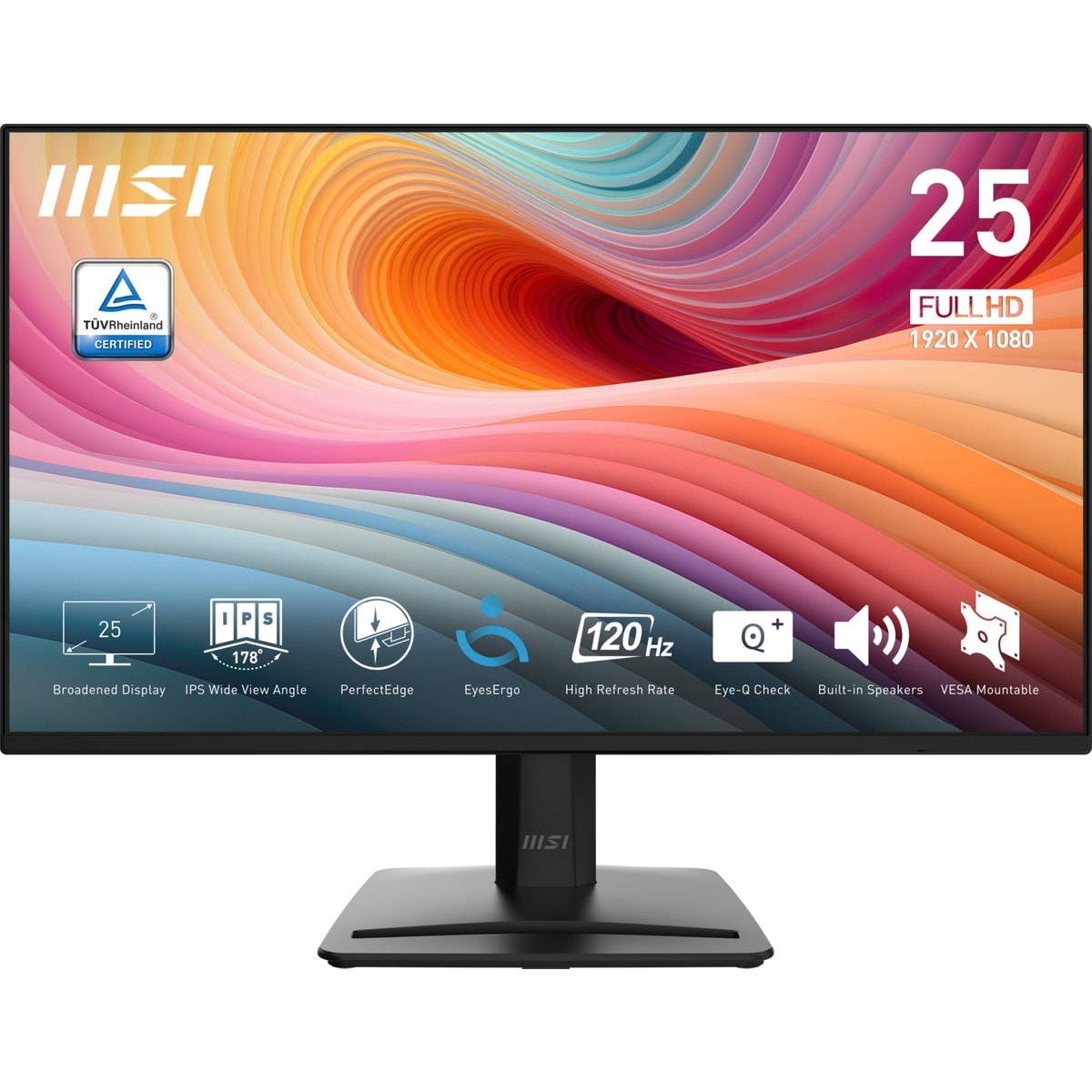MSI 24.5 PRO MP252 E2 1920x1080 (FHD) 16:9 FLAT IPS 120HZ 1MS ADAPTIVE-SYNC MONITOR