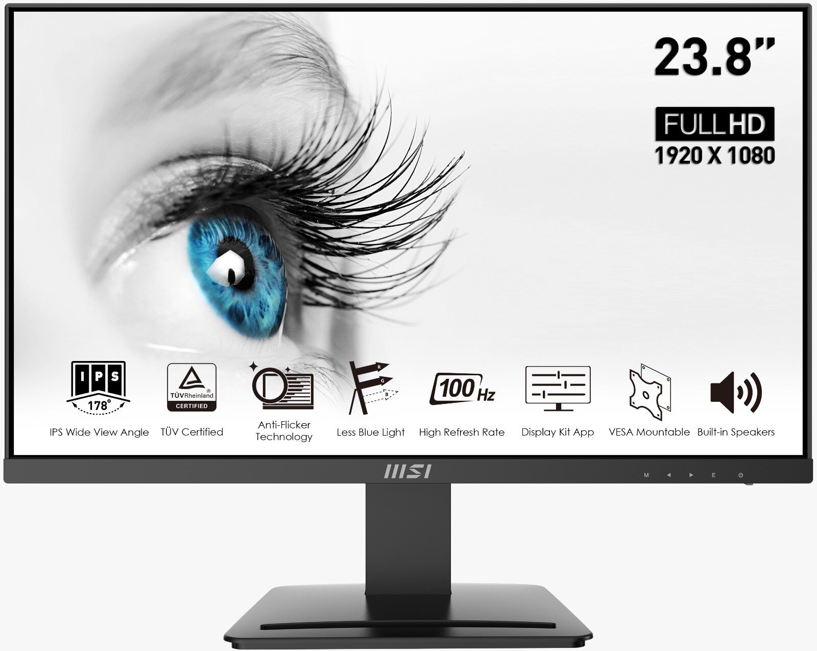 Msi 24' Pro MP243X Fhd Flat Ips 100Hz Anti-Glare Monitör