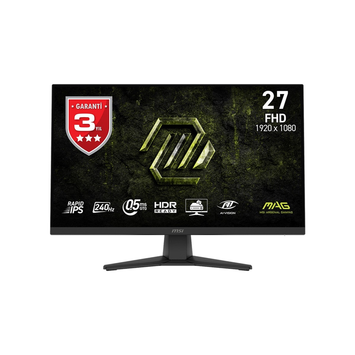 MSI 27" MAG 272F X24 1920x1080 FHD FLAT RAPID IPS 240Hz 0.5MS ADAPTIVE-SYNC GAMING MONITOR