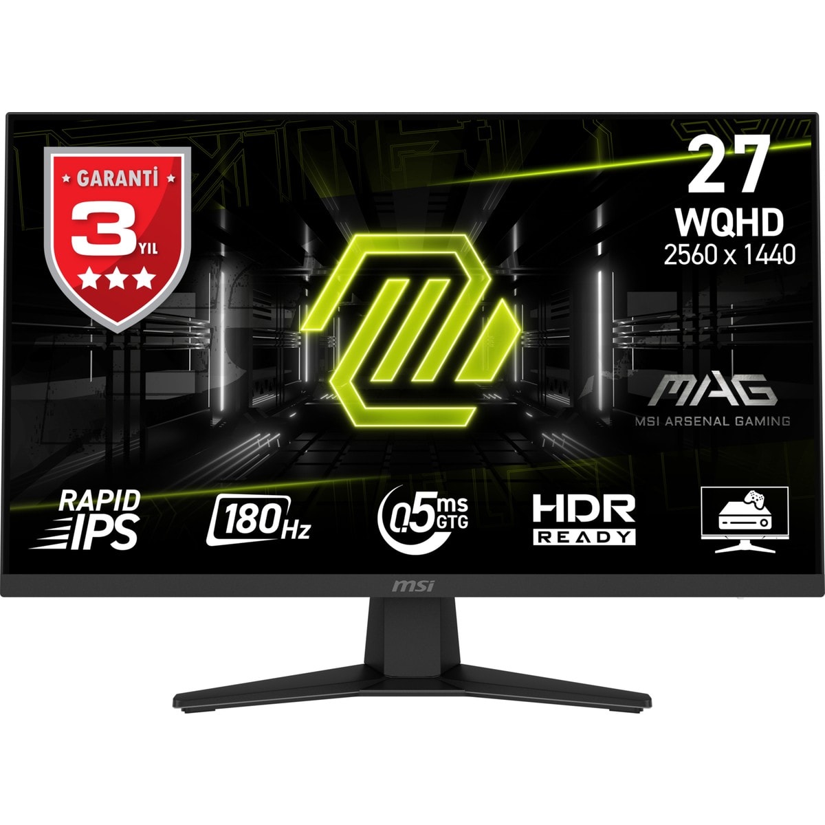 MSI 27" MAG 274QF WQHD FLAT RAPID IPS 180HZ 0.5MS (Min.) ADAPTIVE-SYNC GAMING MONİTÖR