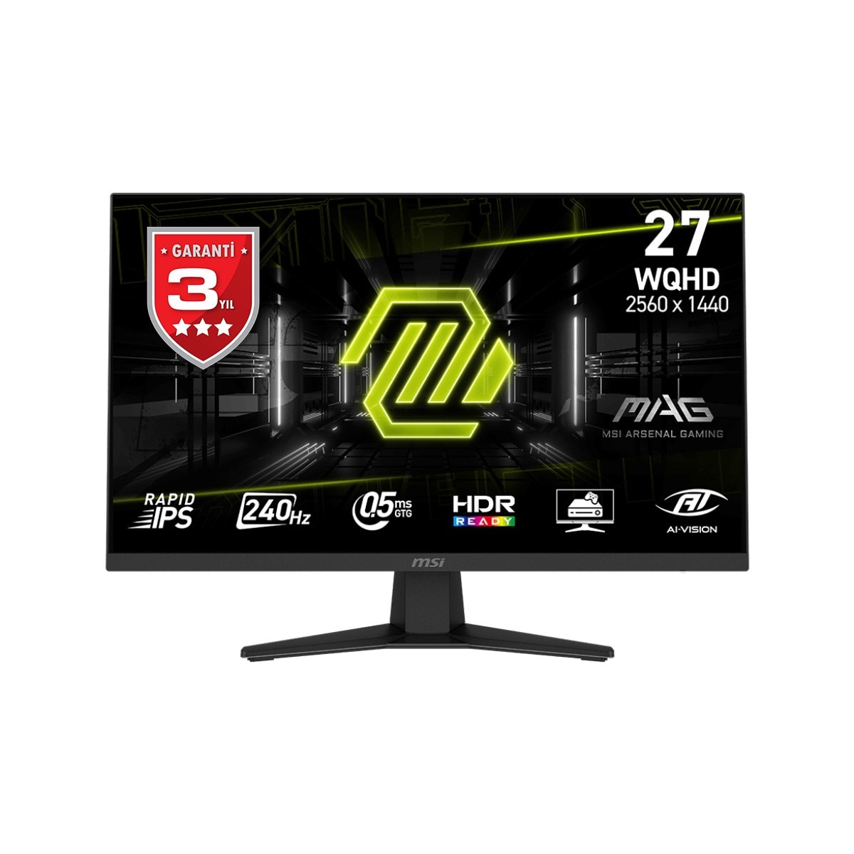 MSI 27" MAG 274QF X24 2560x1440 WQHD FLAT RAPID IPS 240Hz 0.5MS FREESYNC PREMIUM GAMING MONITOR