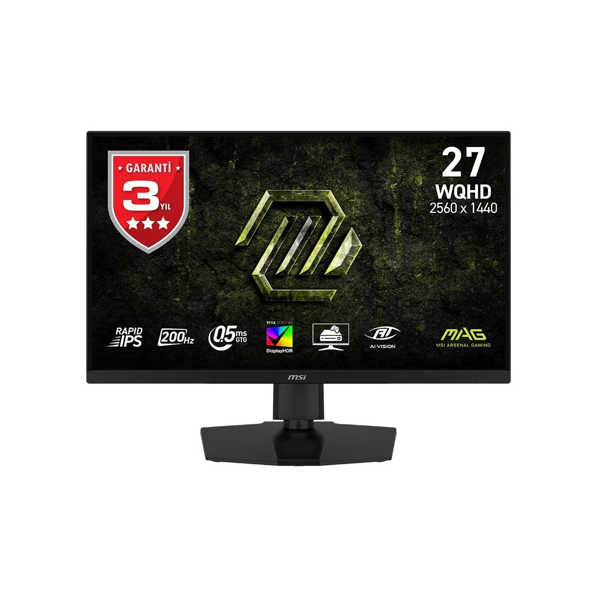 MSI 27" MAG 274QPF E20 2560x1440 WQHD FLAT RAPID IPS 200Hz 0.5MS Min. FREESYNC PREMIUM PIVOT GAMING