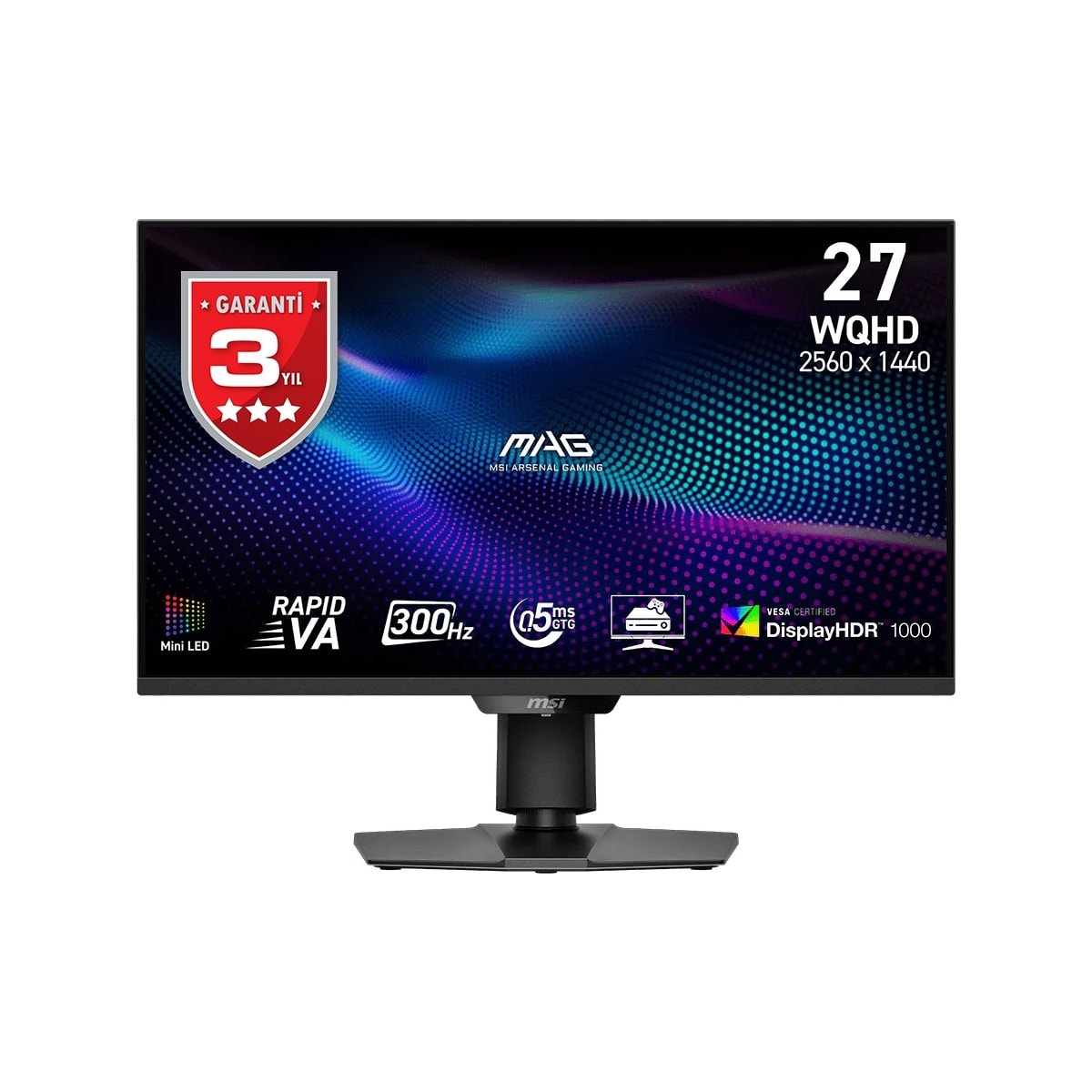 MSI 27" MAG 274QPF X30MV WQHD FLAT RAPID VA Mini-LED 300HZ 0.5MS ADAPTIVE-SYNC PIVOT GAMING MONITOR