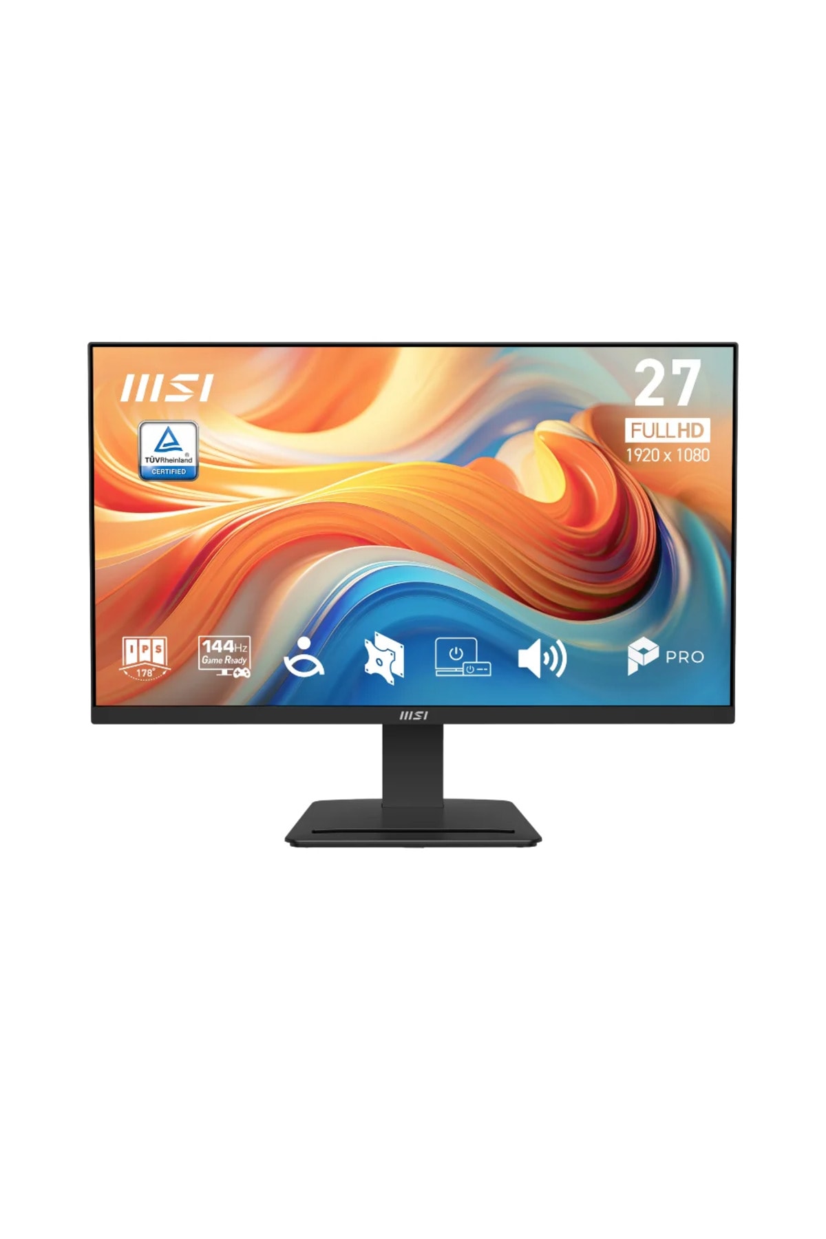 MSI 27 PRO MP273 E14A 1920x1080 (FHD) 16:9 FLAT IPS 144Hz 1MS (MPRT) FREESYNC SIYAH MONITOR