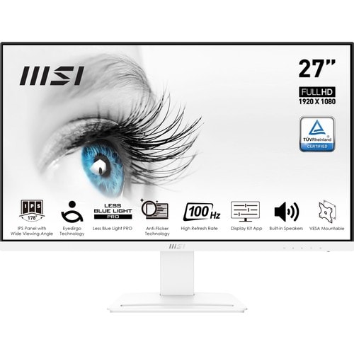 MSI 27" PRO MP273AW 75Hz 1Ms IPS Anti-Glare Beyaz Monitör