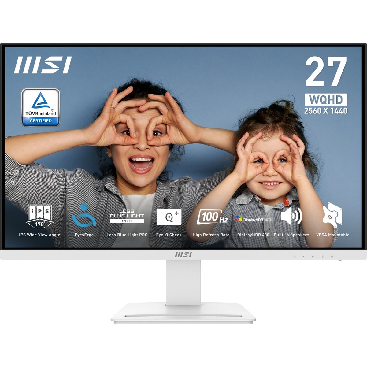MSI 27" PRO MP273QW E2 2560x1440 (WQHD) 16:9 FLAT IPS 100Hz 1MS ADAPTIVE-SYNC BEYAZ MONITOR