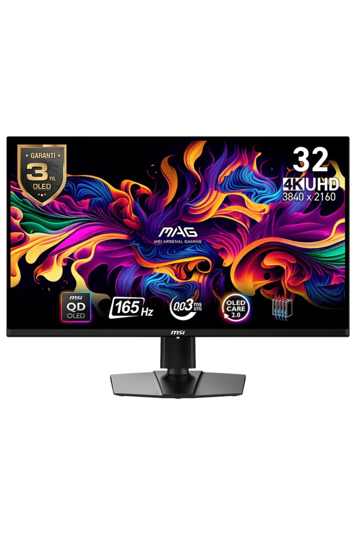 Msi 31.5" MAG 321UP QD-OLED 165Hz 0.03Ms GTG FreeSync Premium VA UHD Gaming Monitör
