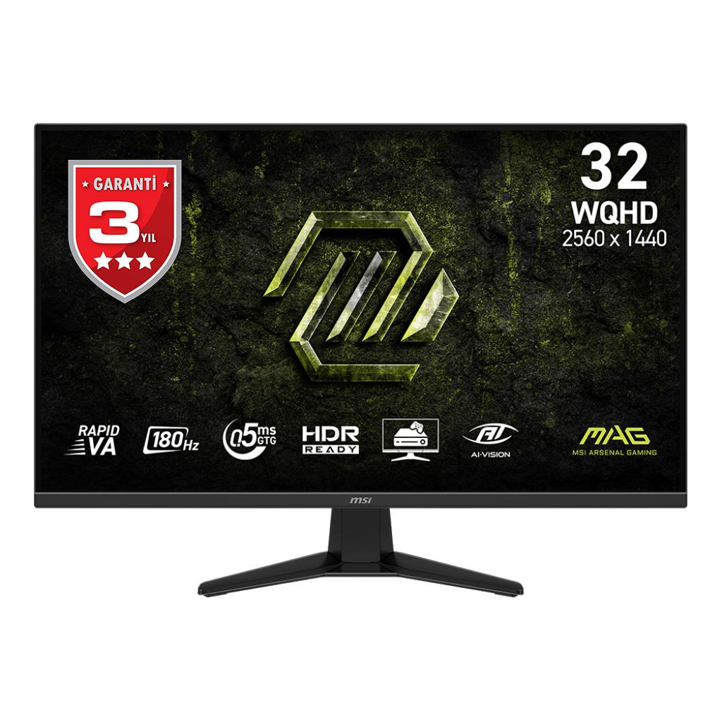 MSI 31.5" MAG 325QF E18V 2560x1440 WQHD FLAT RAPID VA 180HZ 0.5MS ADAPTIVE-SYNC GAMING MONITOR