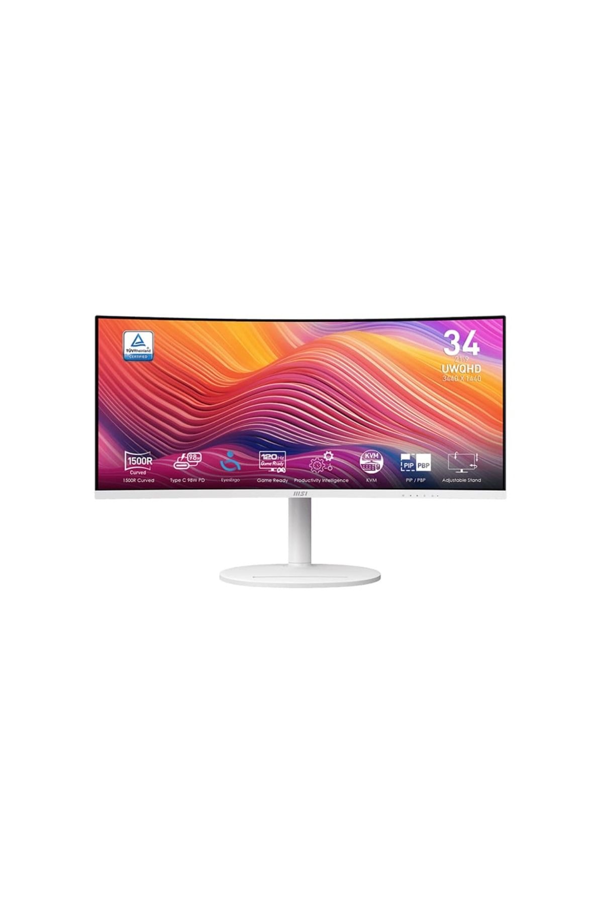 MSI 34" MODERN MD342CQPW 3440x1440 (UWQHD) CURVE 1500R VA 120HZ 1MS ADAPTIVE-SYNC TYPE-C MONITOR