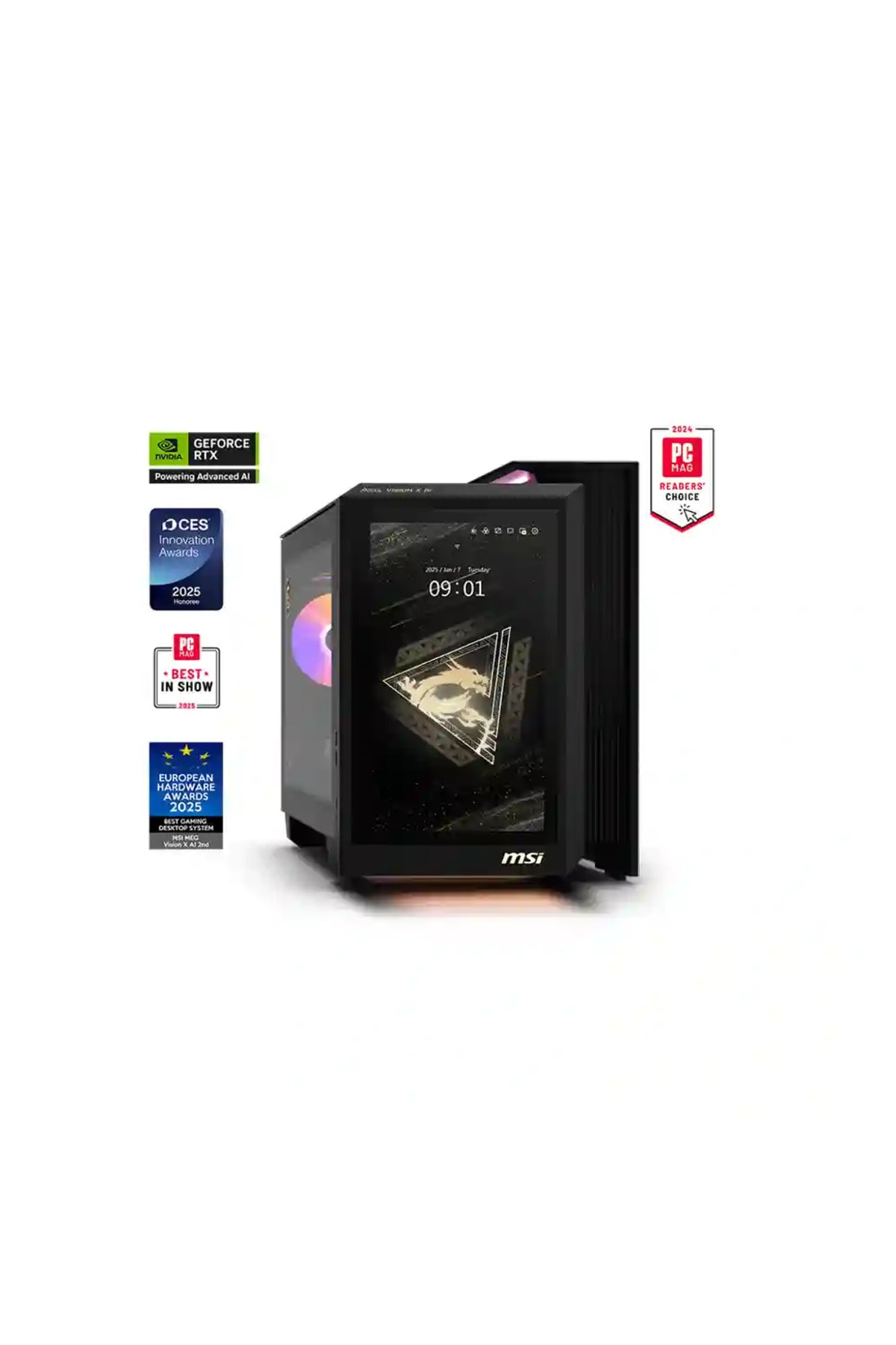 MSI MEG VISION X AI 2NVV9-056TR ULTRA 9 285K 32GB DDR5 2TB SSD RTX 5080 VENTUS 3X 16G W11 GAMING DT
