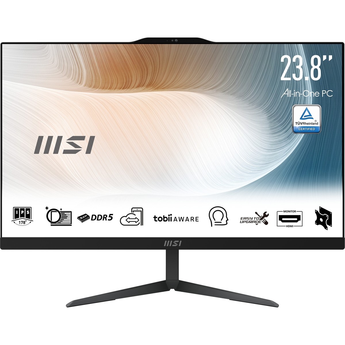 MSI MODERN AM242 1M-2268XEU 24 FHD 16:9 (1920X1080) CORE 5 120U 8GB DDR5 512GB SSD FDOS SIYAH AIO PC