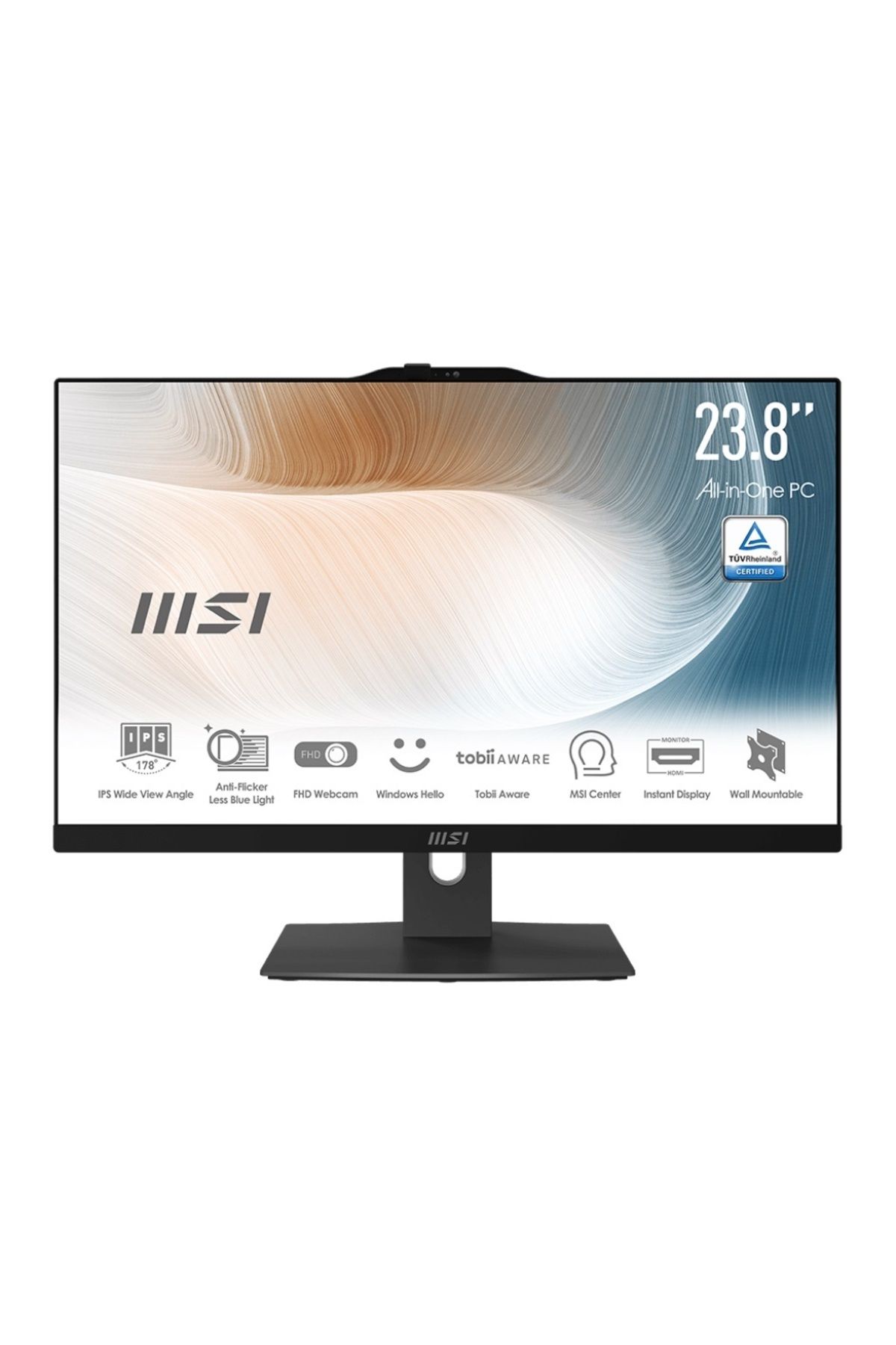MSI MODERN AM242P 12M-1694TR 23.8 FHD 16:9 (1920X1080) I5-1235U 8GB DDR4 512GB SSD W11H SIYAH AIO PC