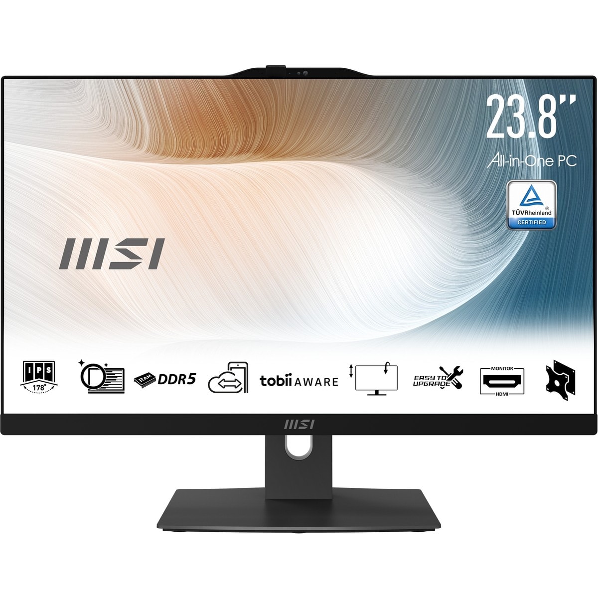 MSI MODERN AM242P 1M-2269XEU 23.8 FHD 16:9 (1920X1080) CORE 5 120U 8GB DDR5 512GB SSD FDOS SIYAH AIO