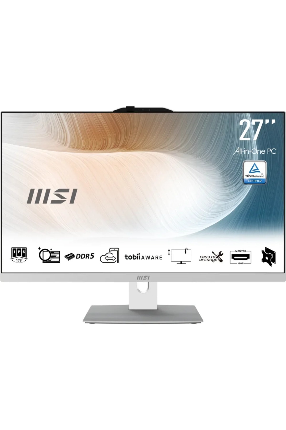 MSI MODERN AM272P 1M-1294XEU 27 FHD 16:9 (1920X1080) CORE 5 120U 16GB DDR5 512GB SSD FDOS BEYAZ AIO