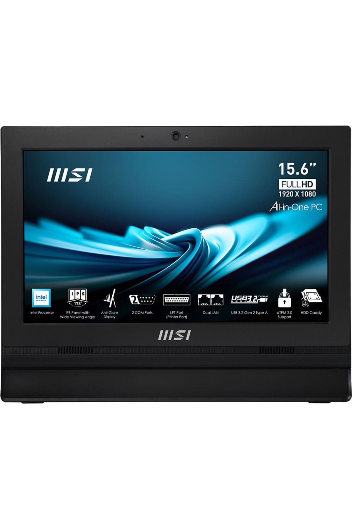 MSI PRO AP162T ADL-054EU 15.6 FHD INTEL N100 4GB DDR4 128GB SSD W11PRO DOKUNMATIK SIYAH AIO PC