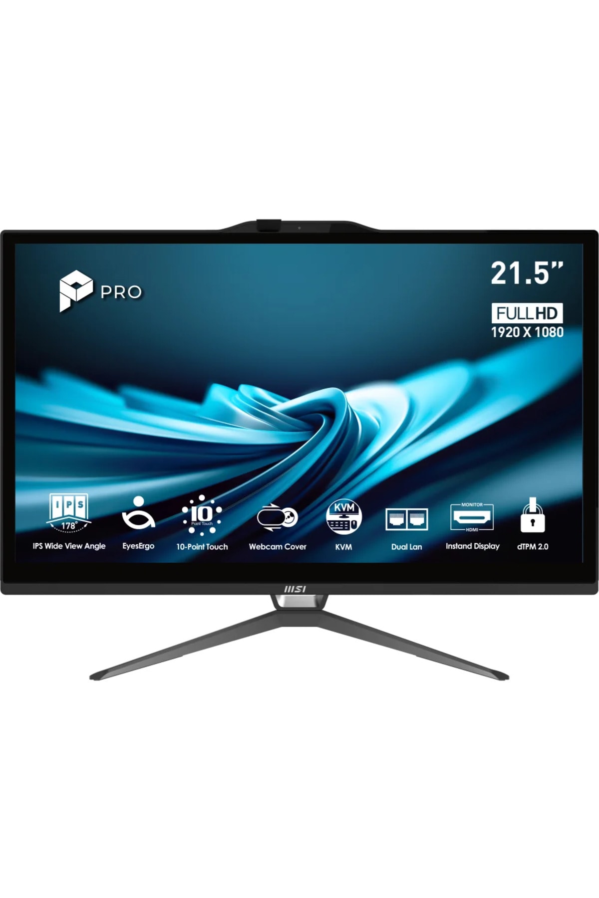 MSI PRO AP222T 14MA-607XEU 21.5 FHD 16:9 (1920X1080) I5-14400 16GB DDR5 512GB SSD FDOS DOKUNMATIK SI