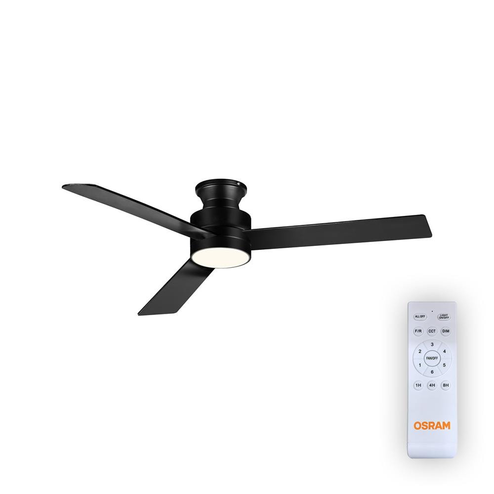 Osram Ceiling Blade Fan 18W 3 Kanatlı Siyah Kumandalı Tavan Vantilatörü