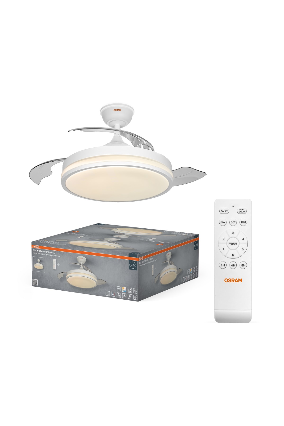 Osram Ceiling Coromuel Beyaz Kumandalı Tavan Vantilatörü / 4099854820236