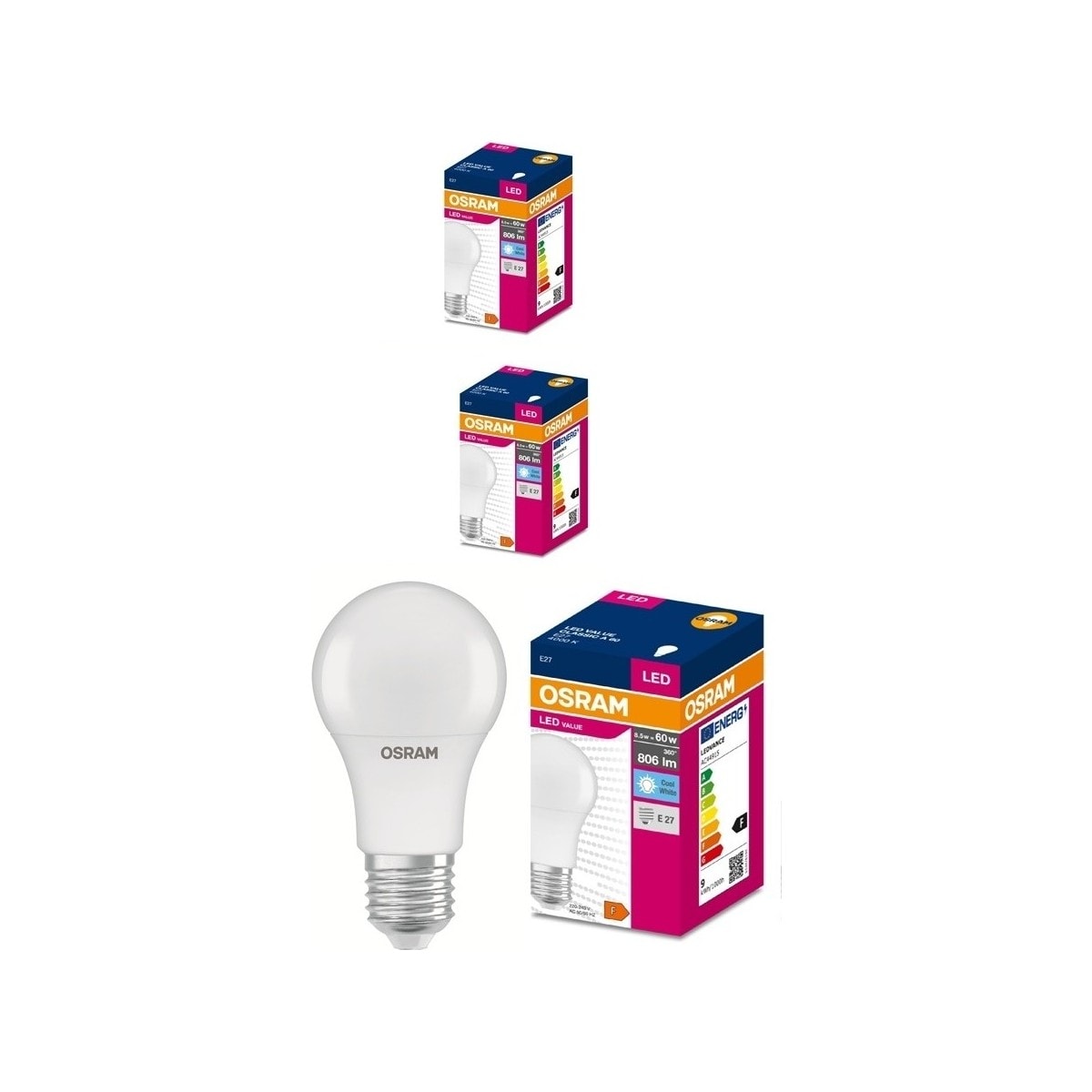 LED 8.5W 6500K 806LM E27 Duy Beyaz Işık Ampul (2 Adet)
