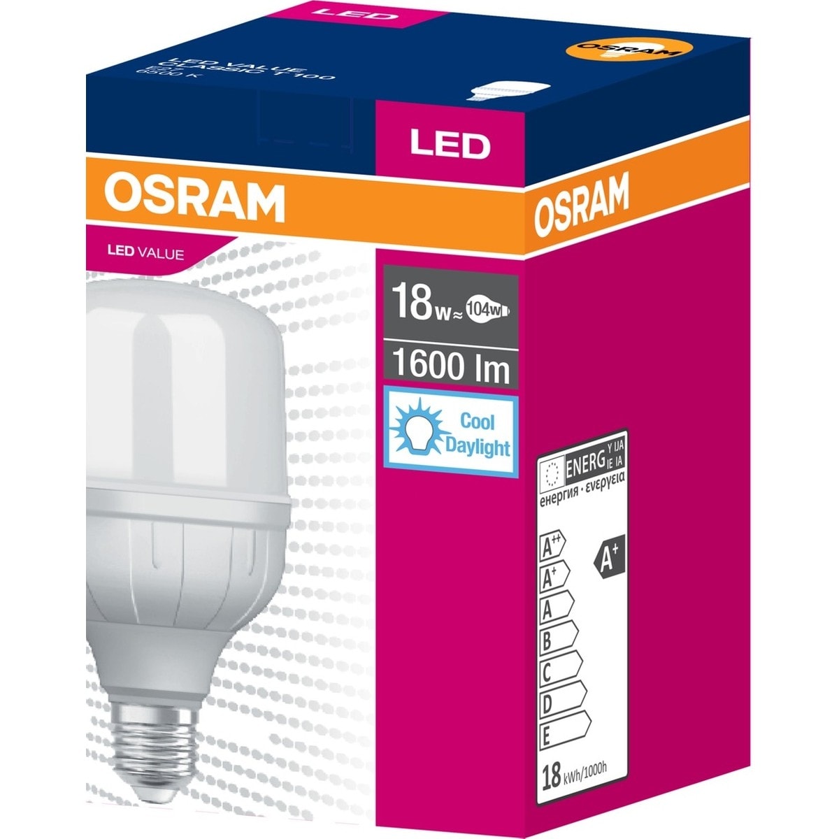 Osram Led Jumbo 18W 6500K 1600lm E27 Duy Beyaz Işık Ampul / 4099854657511