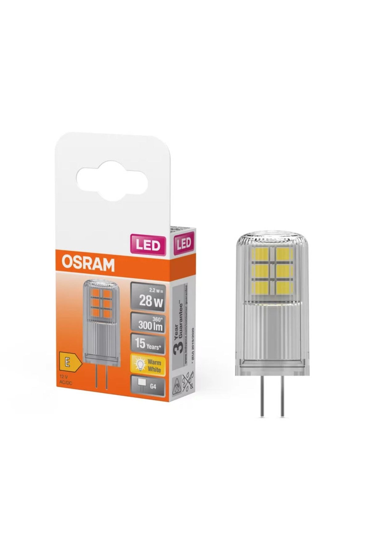 Osram Led Kapsül 2.6W 2700K 300lm G4 Duy Sarı Işık Ampul