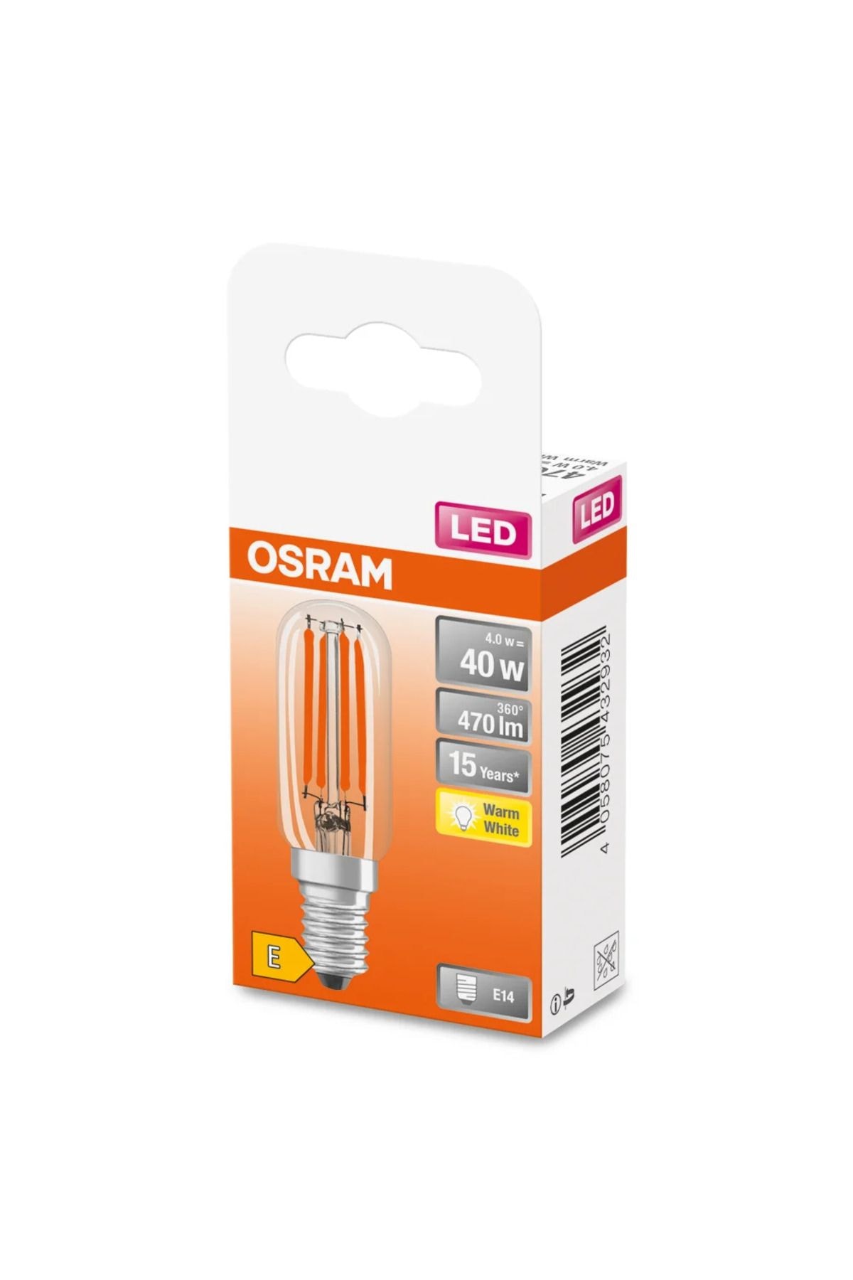 Osram Led Star 4.2W 2700K 470lm E14 Duy Beyaz Işık Buzdolabı Ampul