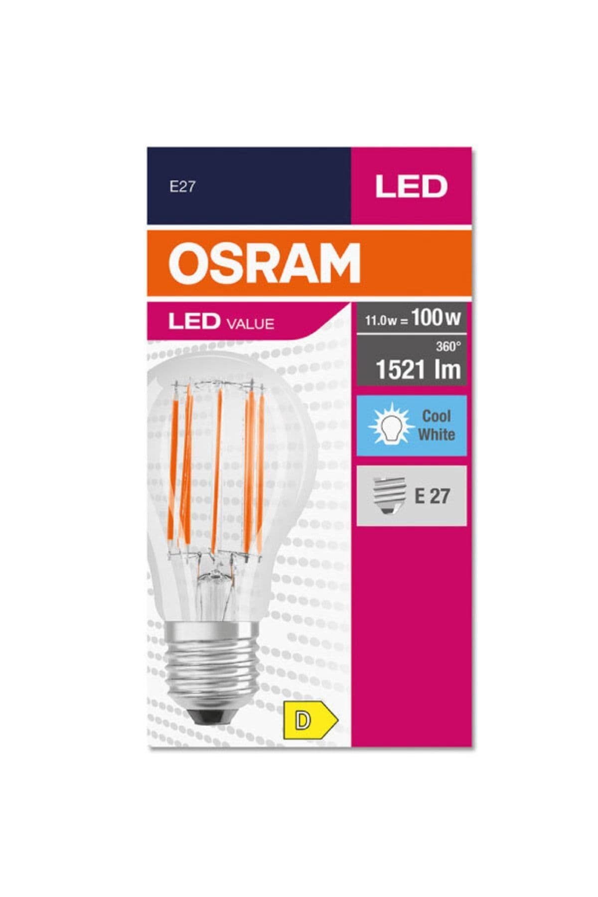 Osram Led Superstar Flament 11W 4000K 1521lm E27 Duy Kırık Beyaz Işık