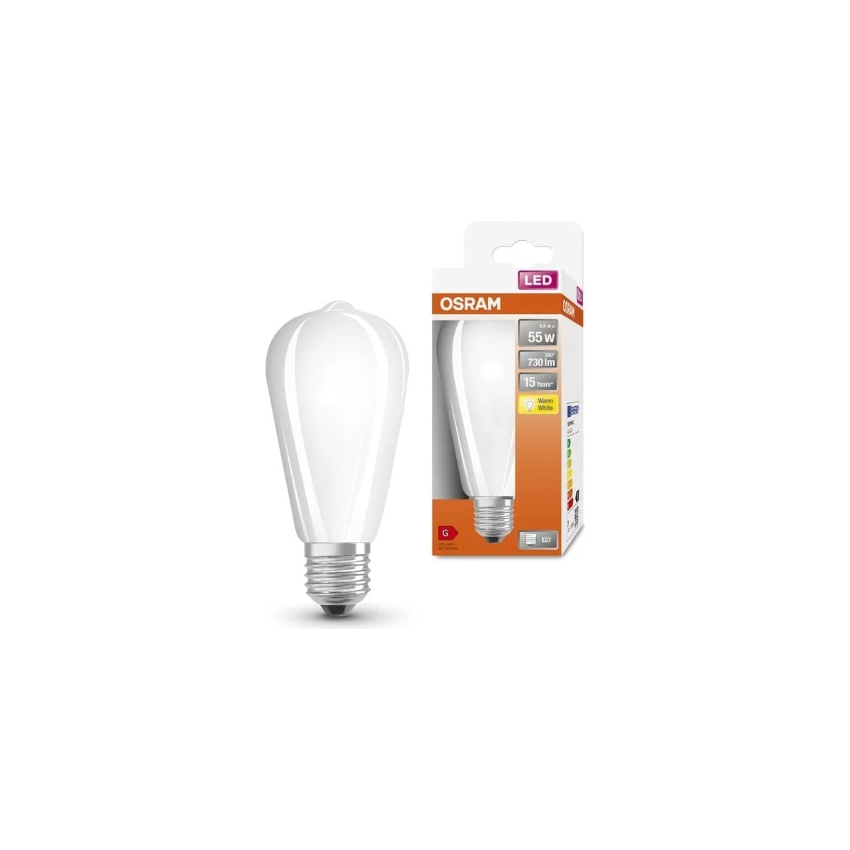 Ledison A60 6.5W Sarı Işık E-27 Duy Ampul