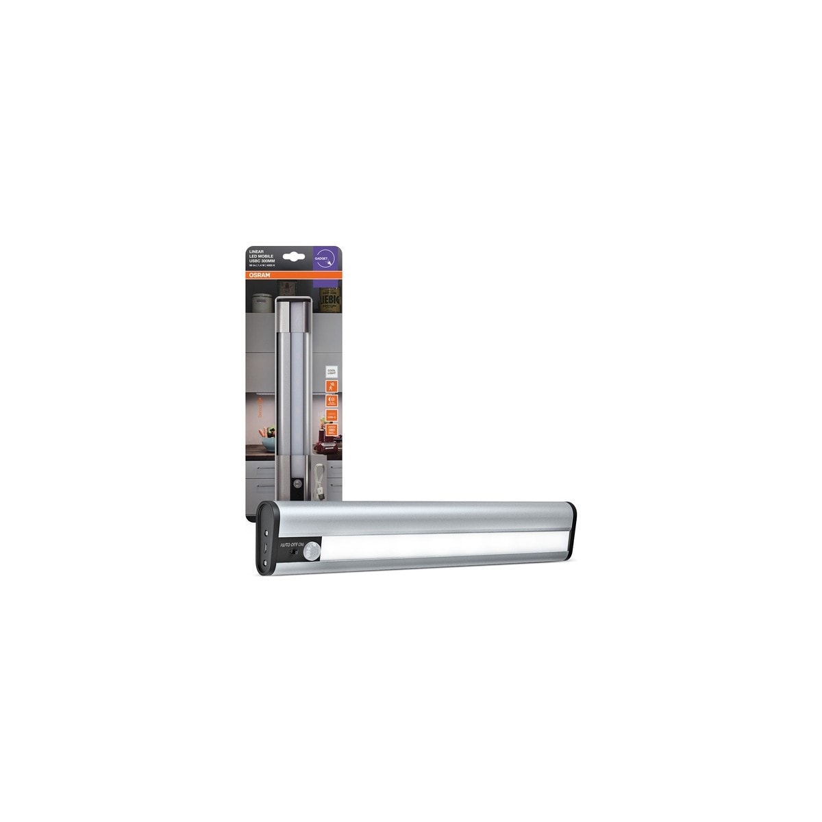 Osram Linear Led 1.5W 4000K 98lm Mobil USB 300 Beyaz Işık Sensörlü Aydınlatma / 4099854497445