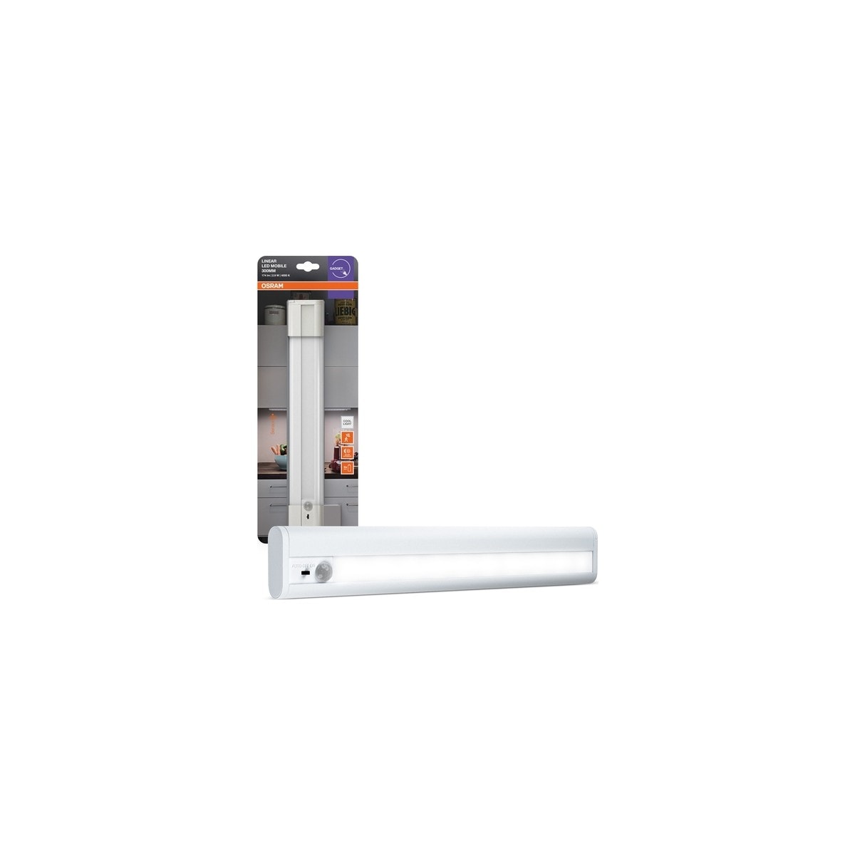 Linear LED 2.9W 4000K 174LM Mobil Batarya 300 Beyaz Işık Sensörlü Aydınlatma