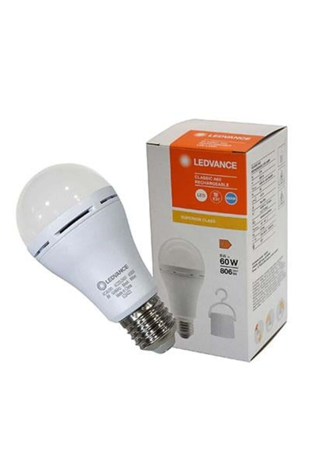 Osram Led 8W 6500K 806lm E27 Duy Beyaz Işık Şarjlı Ampul