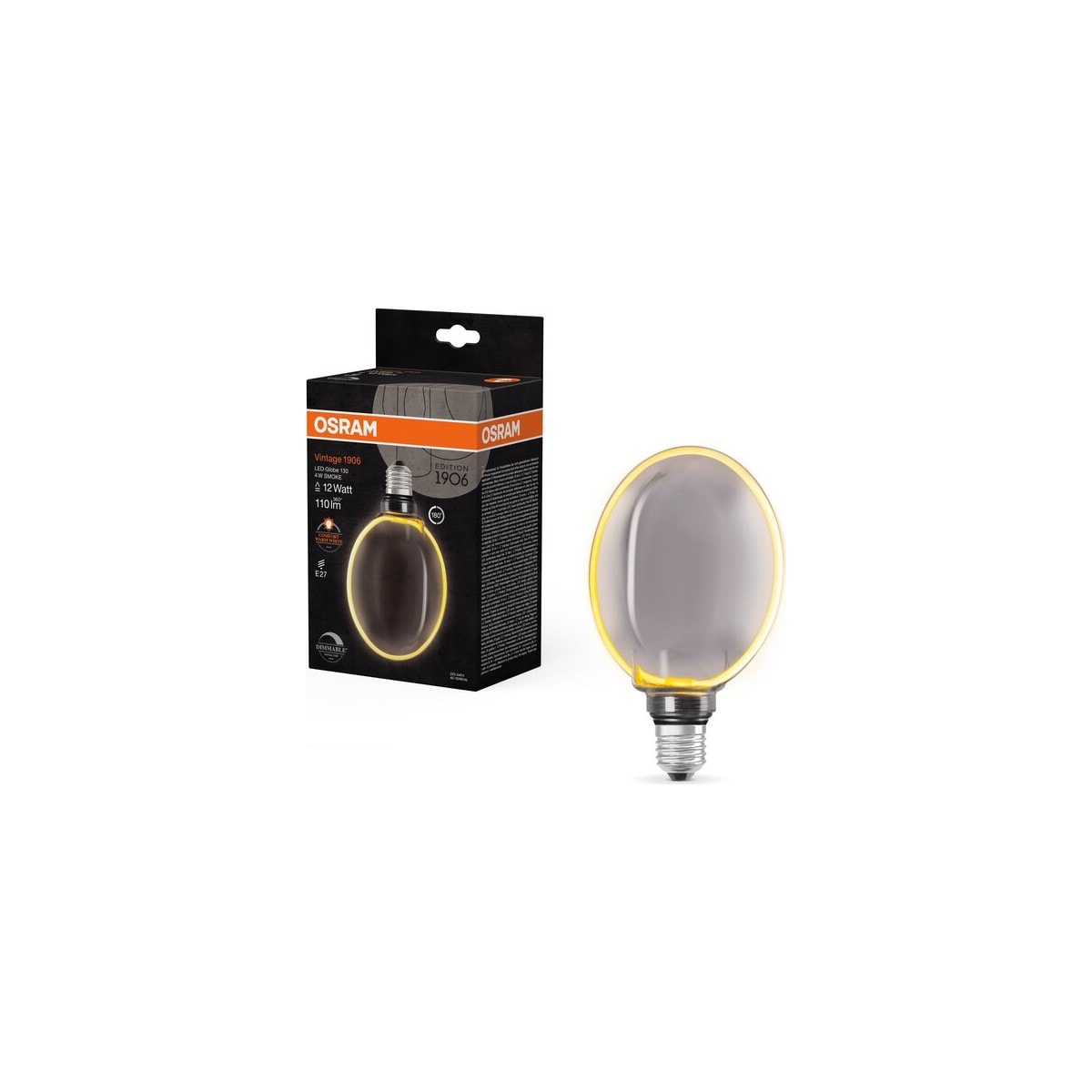 Vintage 1906 Globe Flament 4W 110LM 1800K E27 Duy Dim Edilebilir Konforlu Sıcak Beyaz Işık Ampul