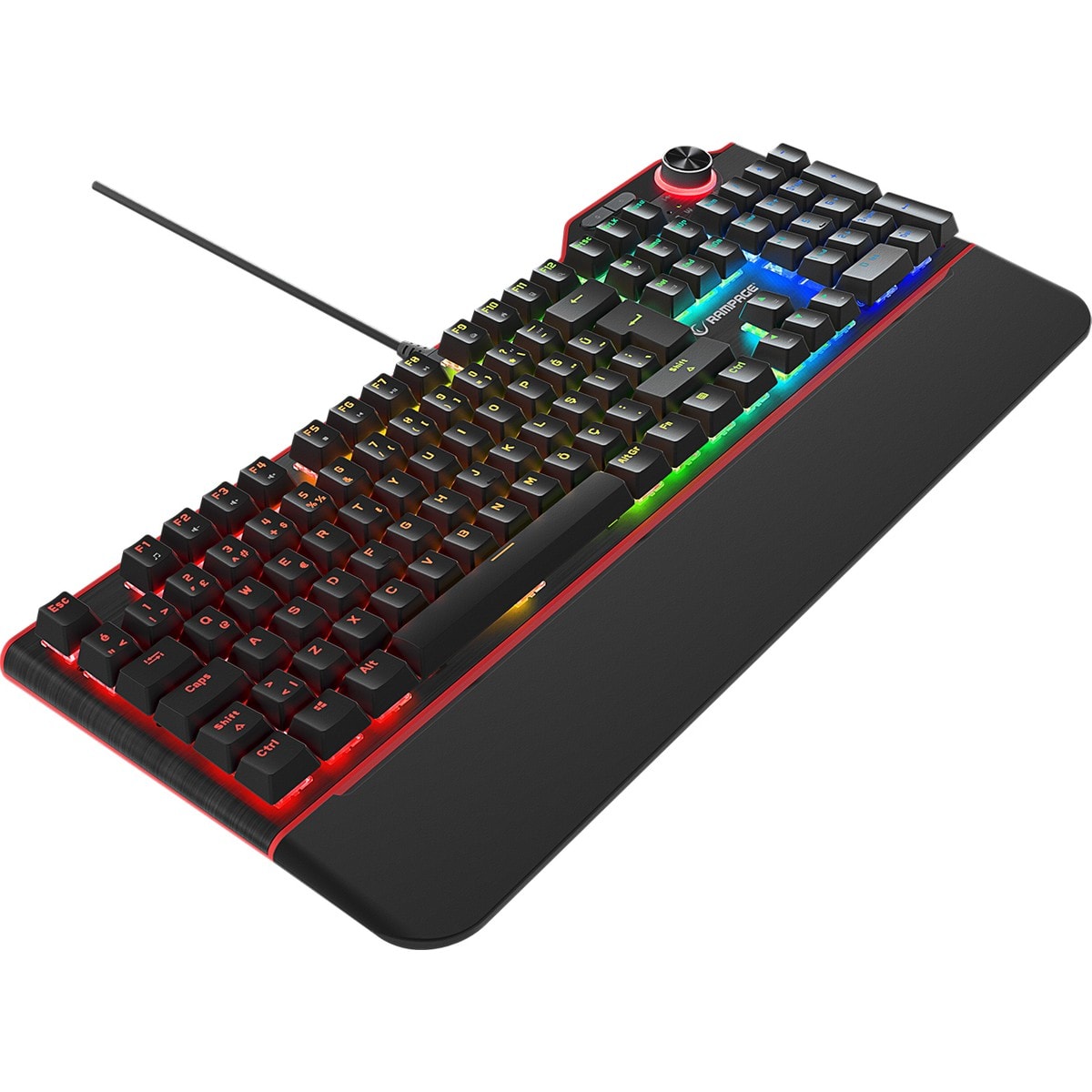 Hydra R6 Full Color RGB LED Gaming Pro Red Switch Q Multimedia Mekanik Klavye