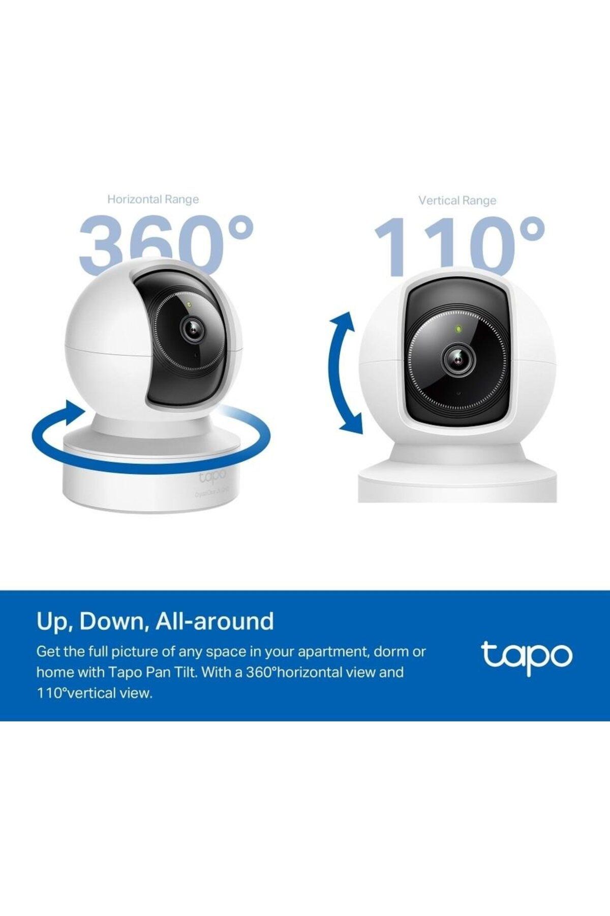 TP-Link Tapo C222 2K 4 MP 360 Derece Gece Görüşlü IP Wi-Fi Güvenlik Kamerası