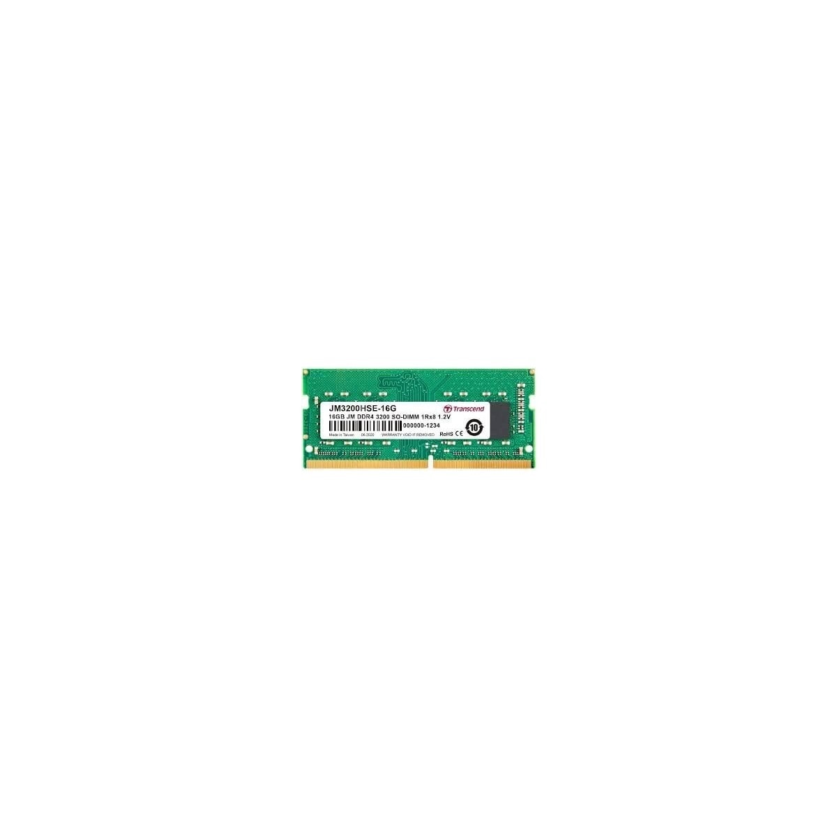 Transcend 16GB 3200Mhz SODIMM CL22 DDR4 Notebook Ram (JM3200HSE-16G)