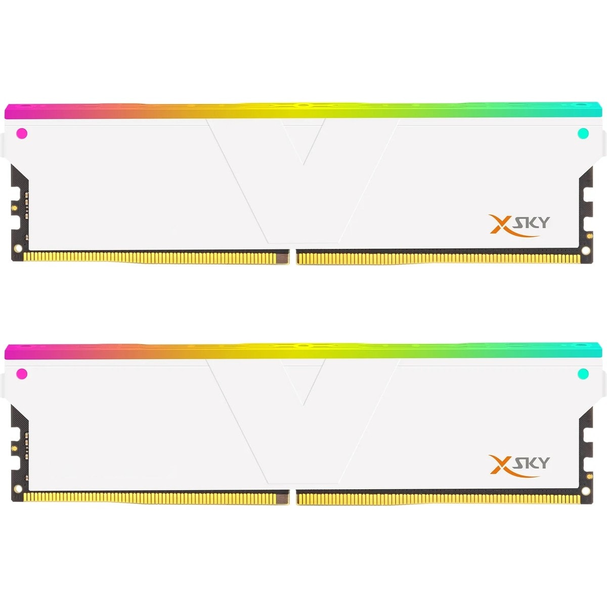 V-color 32GB (2 x 16GB) DDR5 6000MT/s CL28 Manta XSky RGB AMD EXPO - Beyaz - TMXSAL1660828WWK