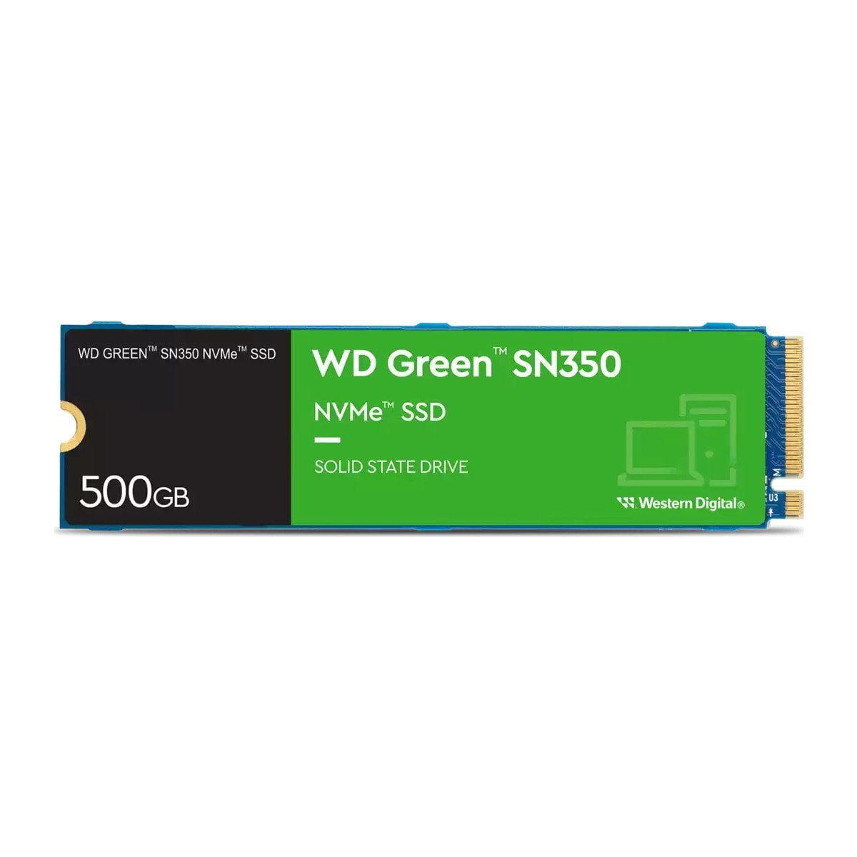 WD Green 500 GB SN350 M.2 NVMe 2400/1500MB/s SSD WDS500G2G0C